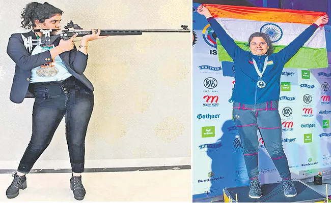 Rapolu surabhi bharadwaj wins silver medal in Rifle Shooting at Germany - Sakshi