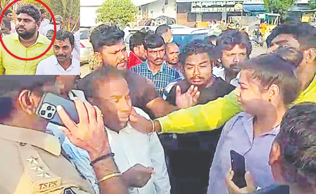 Telangana TRS Activists Attack Praja Shanthi Party Chief K A Paul - Sakshi