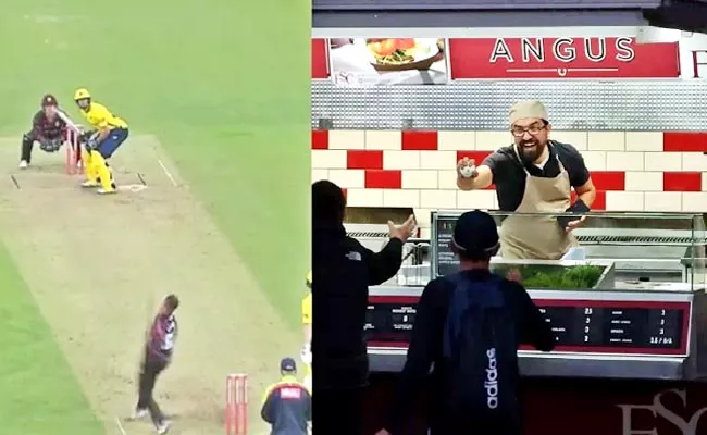 T20 Blast Tourney: Batter Smacks Six That Lands Into-Burger Van Viral - Sakshi