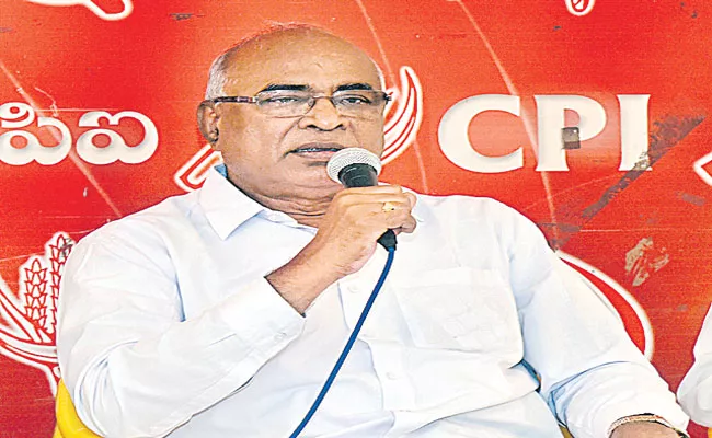 Telangana CPI Leader Chada Venkat Reddy Criticized Central Govt - Sakshi