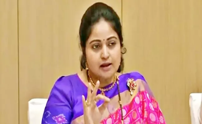 Background Only TDP Chandrababu Priorities Says Divyavani - Sakshi