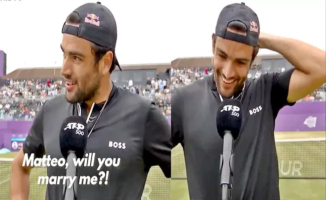 Tennis Star Matteo Berrettini Receive Unexpected Marriage Proposal Viral - Sakshi