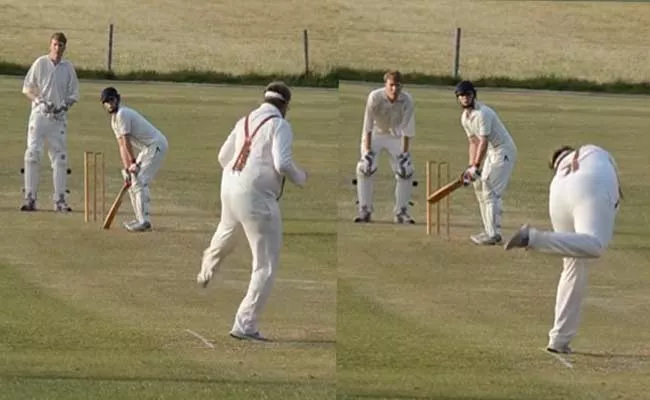 Bowler Runs Parallelly With-in Crease Before Delivering Ball Viral - Sakshi