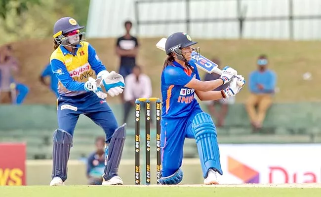 Rodrigues, Deepti, Radha shine in 34 run win Against Srilanka - Sakshi