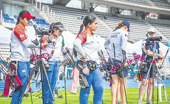 Indian Archery Team Lose Bronze Medal Match Vs Brazil - Sakshi