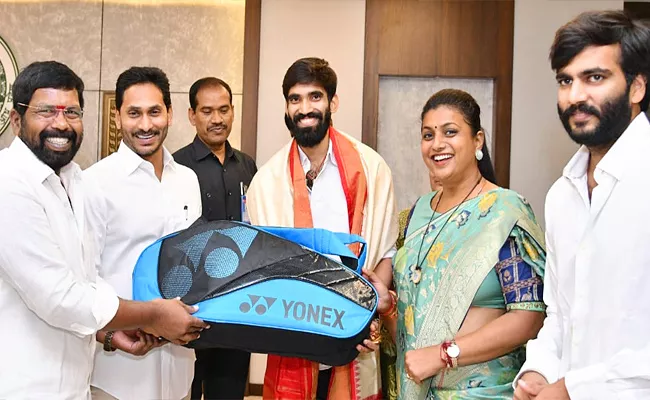 CM Jagan Congratulates Tennis Player Jafreen Shaik, Srikanth Kidambi - Sakshi