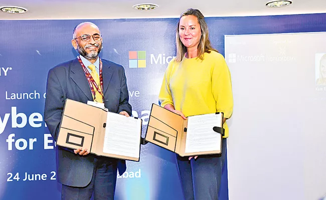 ICT Cyber Shikshaa With Help Of Microsoft - Sakshi