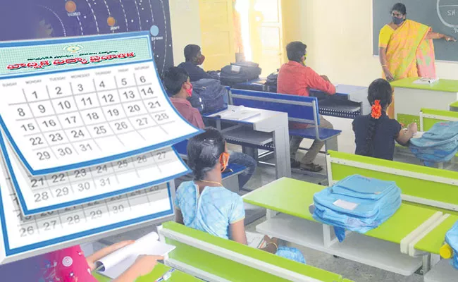 Andhra Pradesh School Academic Calendar 2022 23 For PS, UPS, High Schools - Sakshi