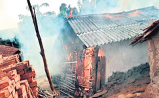 Gas Cylinder Exploded House Burnt Completely - Sakshi