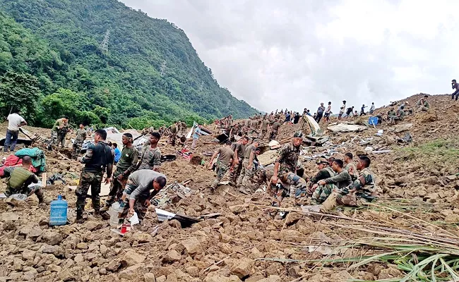 Manipur Landslides: Several Army Persons Dead And Missing Rescue Operations Under Way - Sakshi