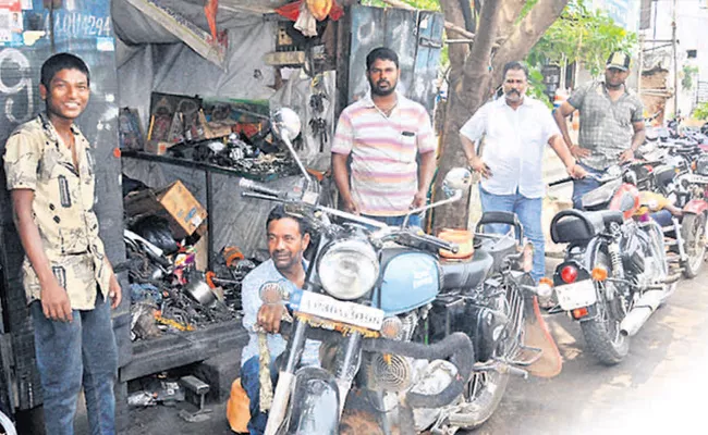 Ap: Special Story Bullet Garage Mechanic Repair Shop Vizianagaram - Sakshi