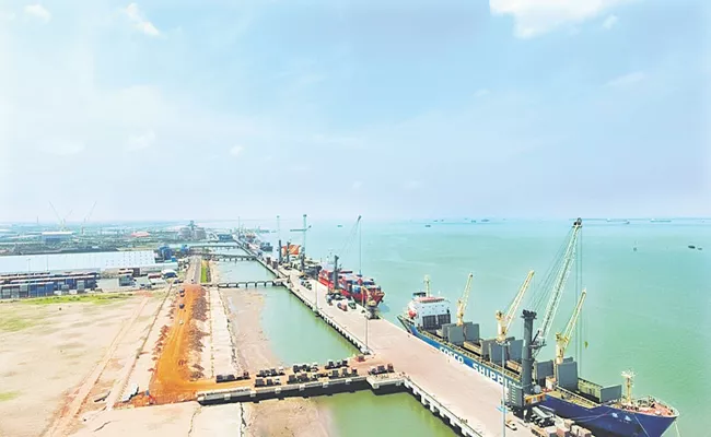 Andhra Pradesh ports in progress even during Corona period - Sakshi