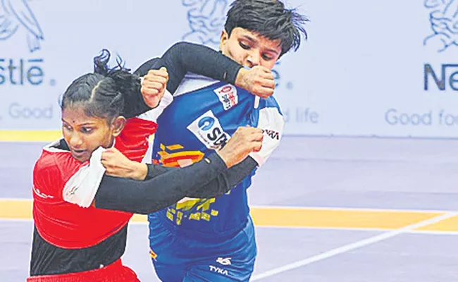 Ap Kabaddi Womens Team Wins Bronze In Khelo india Youth games - Sakshi