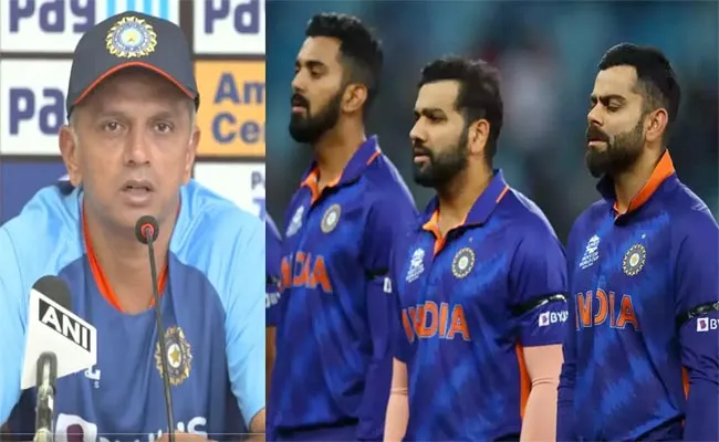 Team India Head Coach Rahul Dravid Backs Rohit, Rahul, Kohli - Sakshi