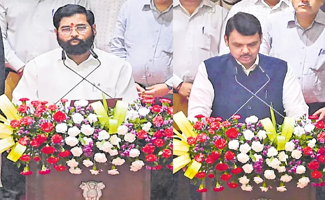 Maharashtra Political Crisis: Eknath Shinde Takes Oath As Chief Minister - Sakshi