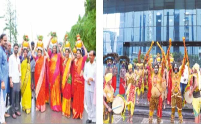 Hyderabad: IT Bonalu Celebrated At T Hub 2 - Sakshi