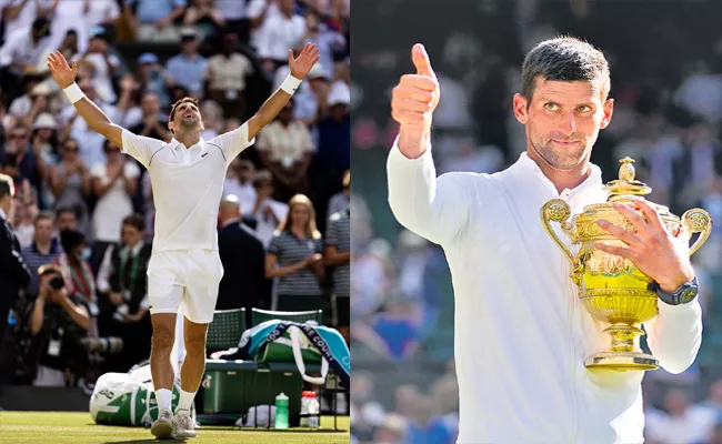 Novak Djokovic Beat Nick Kyrgios Wimbledon 2022 Final Won 21st Grandslam - Sakshi