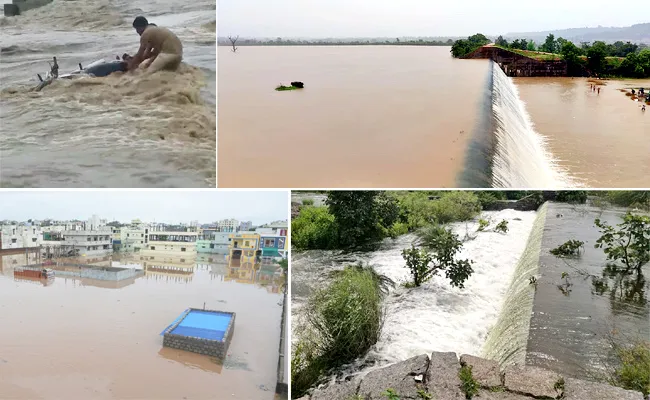 Heavy Rains: Irrigation Projects Receive Heavy Inflows in Telangana - Sakshi