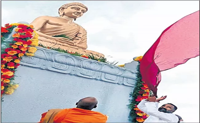 Gautama Buddha Statue Inauguration In Madanapalle - Sakshi