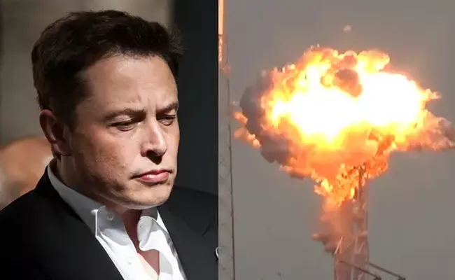 Elon Musk Spacex Explosion Of The Super Heavy Booster 7 Prototype - Sakshi