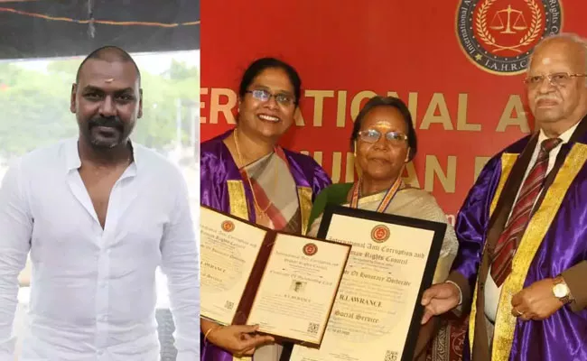 Actor, Director Raghava Lawrence Gets Honorary Doctorate For Social Service - Sakshi