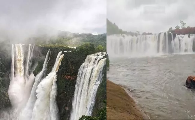 Jog Falls And Bogatha Water Falls Attracting Tourists - Sakshi