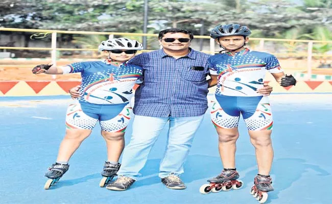 Brothers Showing His Skating Talent Participate In International Events - Sakshi