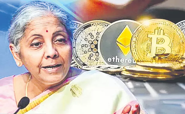 RBI wants govt to prohibit cryptocurrencies says Nirmala Sitharaman - Sakshi