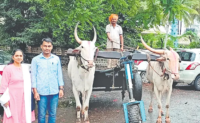 Sagubadi: Maharashtra Students Innovation Cart Reduces Load On Bulls - Sakshi