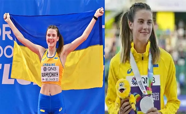 Ukraine Yaroslava Mahuchikh Escaping Bombing-Won Silver Medal WAC 2022 - Sakshi