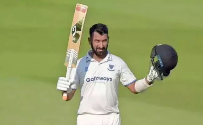 Cheteshwar Pujara Slams 3rd-Double Century For Sussex County Cricket - Sakshi