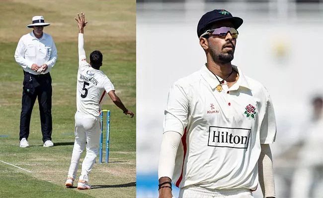 Washington Sundar 7th Player Take Five Wickets County Cricket Debut - Sakshi