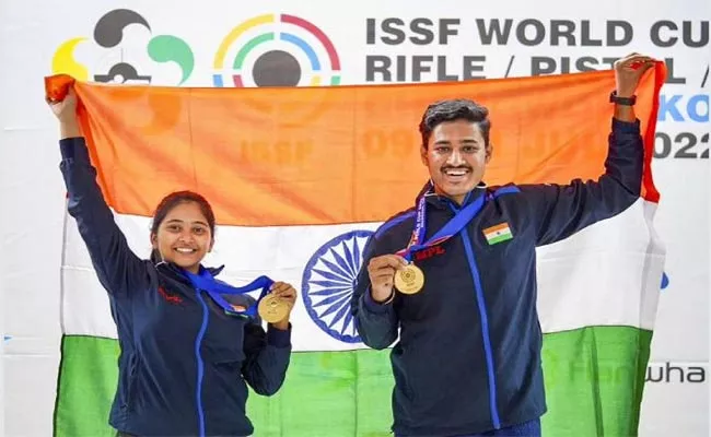 India Win 14 Medals at Changwon in South Korea ISSF Shooting World Cup 2022 - Sakshi