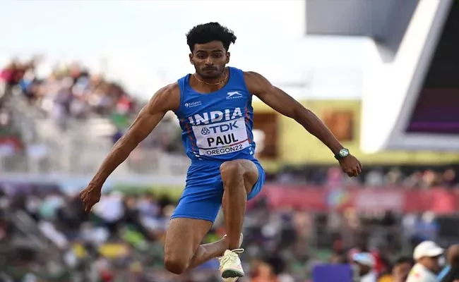 World Athletics Championships 2022: Eldhose Paul Qualifies For Triple Jump Final - Sakshi