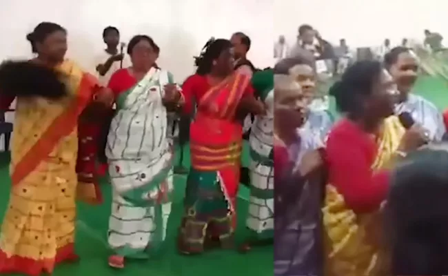 Droupadi Murmu Danced With Villagers Old Video Goes Viral - Sakshi