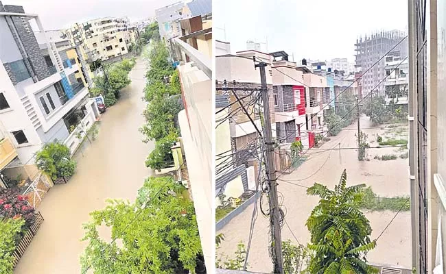 Heavy Rains In Hyderabad Vehicles Wade Through Waterlogged Areas - Sakshi