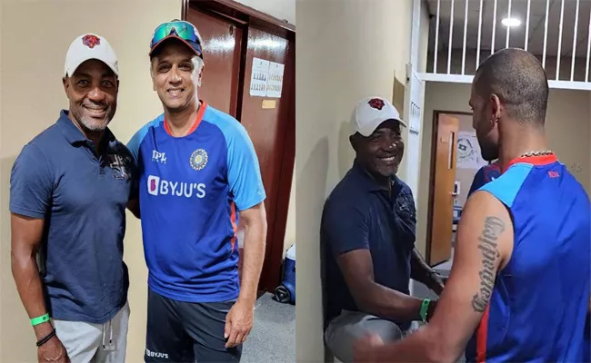 IND VS WI 1st ODI: Brian Lara Visit Indian Dressing Room At Queen's Park Oval - Sakshi