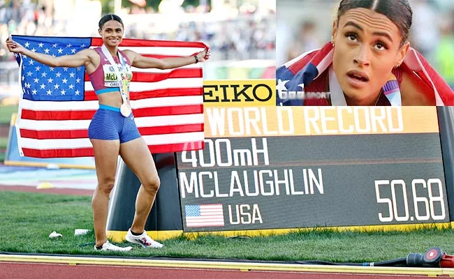 Sydney McLaughlin BREAKS Women 400 Hurdles World Record - Sakshi