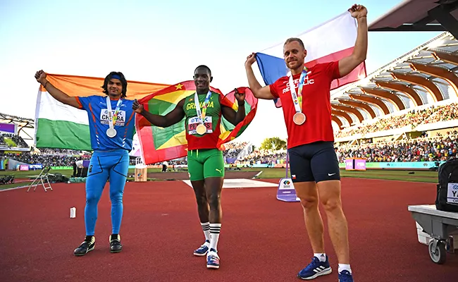 World Athletics Championships 2022: Neeraj Chopra wins historic silver medal - Sakshi