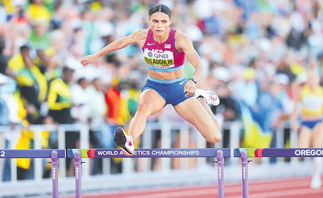 World Athletics Championship: Sydney McLaughlin shatters 400 hurdles record with 50. 68 seconds - Sakshi