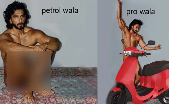 Bhavish Aggarwal Twitt Ranveer Singh Images To Push His Case For Ola  Electric Scooter Over Petrol Scooters - Sakshi