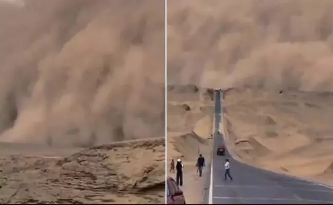 Virl Video: Sandstorm Ripping Through Chinas Northwestern Region - Sakshi