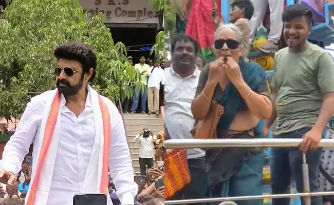 Old Woman Fan Of Balakrishna Enjoys In NBK107 Kurnool Shooting Video Goes Viral - Sakshi