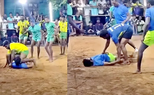 Tragic Incident 22-Year-Old Player Dies During Kabaddi Match Viral - Sakshi