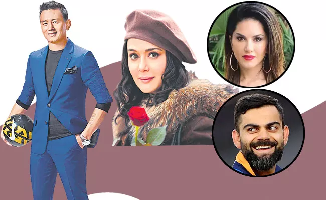 Facts About Virat Kohli, Preity Zinta, Sunny Leone Sentiment - Sakshi