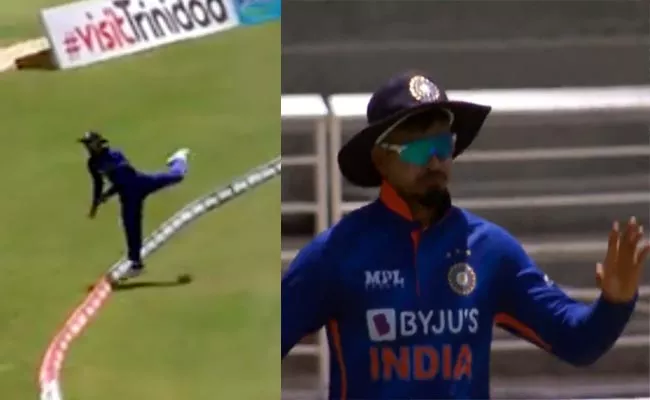 IND vs WI: Shreyas Iyer Stunning Fielding Effort Shocks Everyone Viral - Sakshi