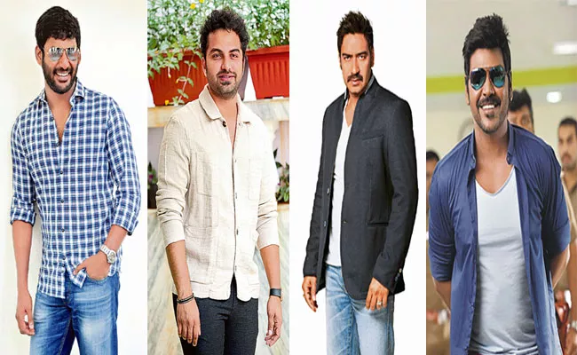 Vishal, Raghava Lawrence,Ajay Devgan, Vishwak Sen Turns As A Director - Sakshi