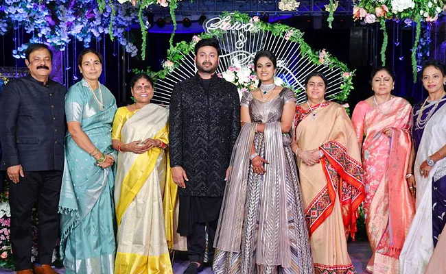 YS Vijayamma Attends Veera Siva Reddy Wedding Reception at Hyderabad - Sakshi