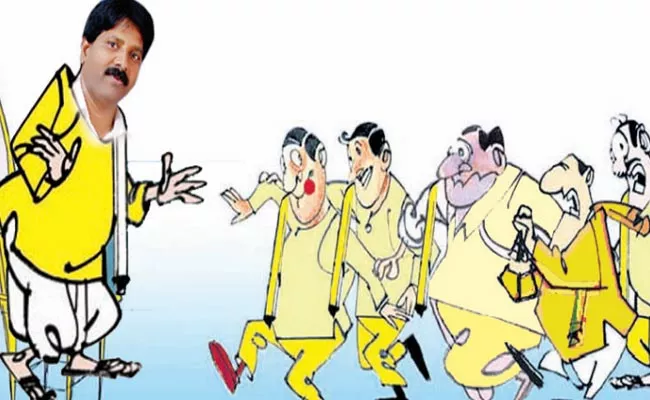 TDP Leaders And Activists Angry About Behavior Of Gandi Babji - Sakshi