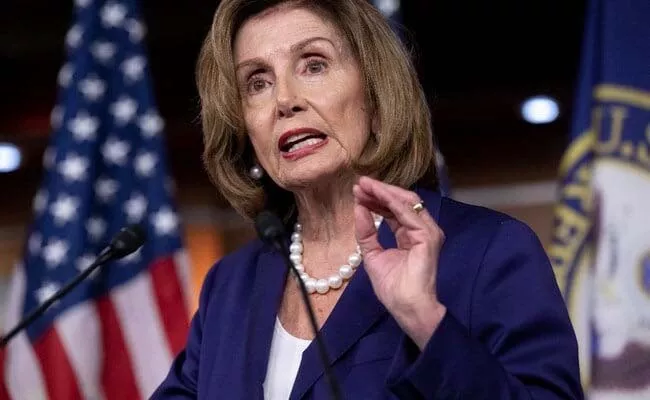 Nancy Pelosi Said Chinas Military Drills Against Taiwan Can Not Allow - Sakshi